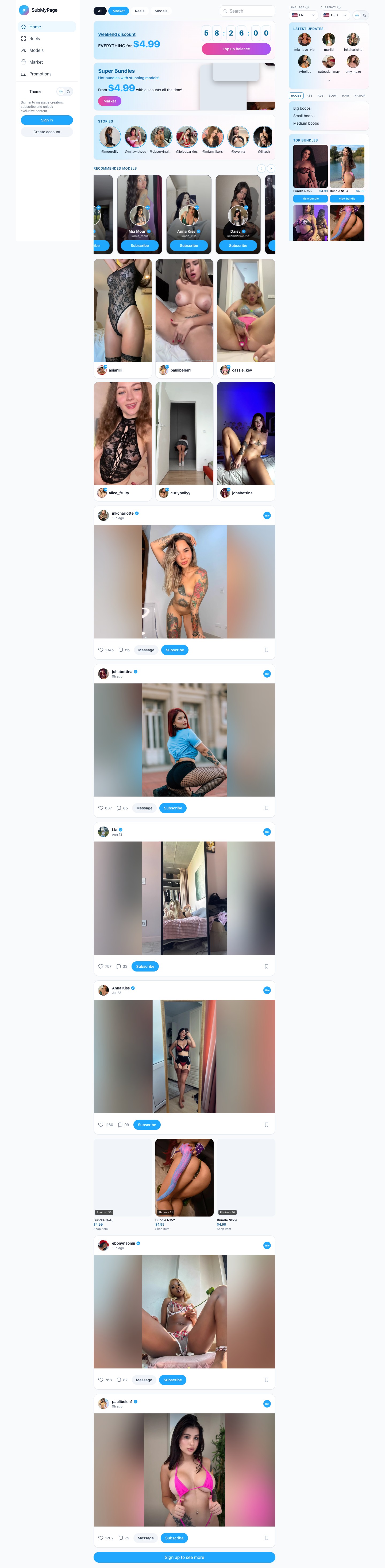 Скриншот сайта SubMyPage